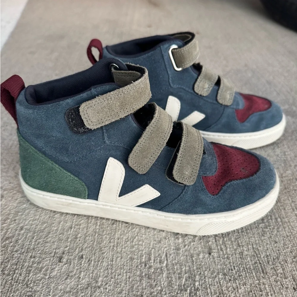 Veja Kids Sneakers - Blue, Green, Burgundy Size 4